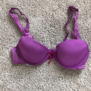 Victoria’s Secret 34B LINED DEMI purple bra